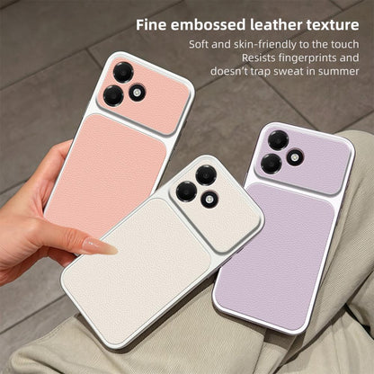 For OPPO A6c 4G Lambskin Series Skin Feel Shockproof Phone Case(Black)
