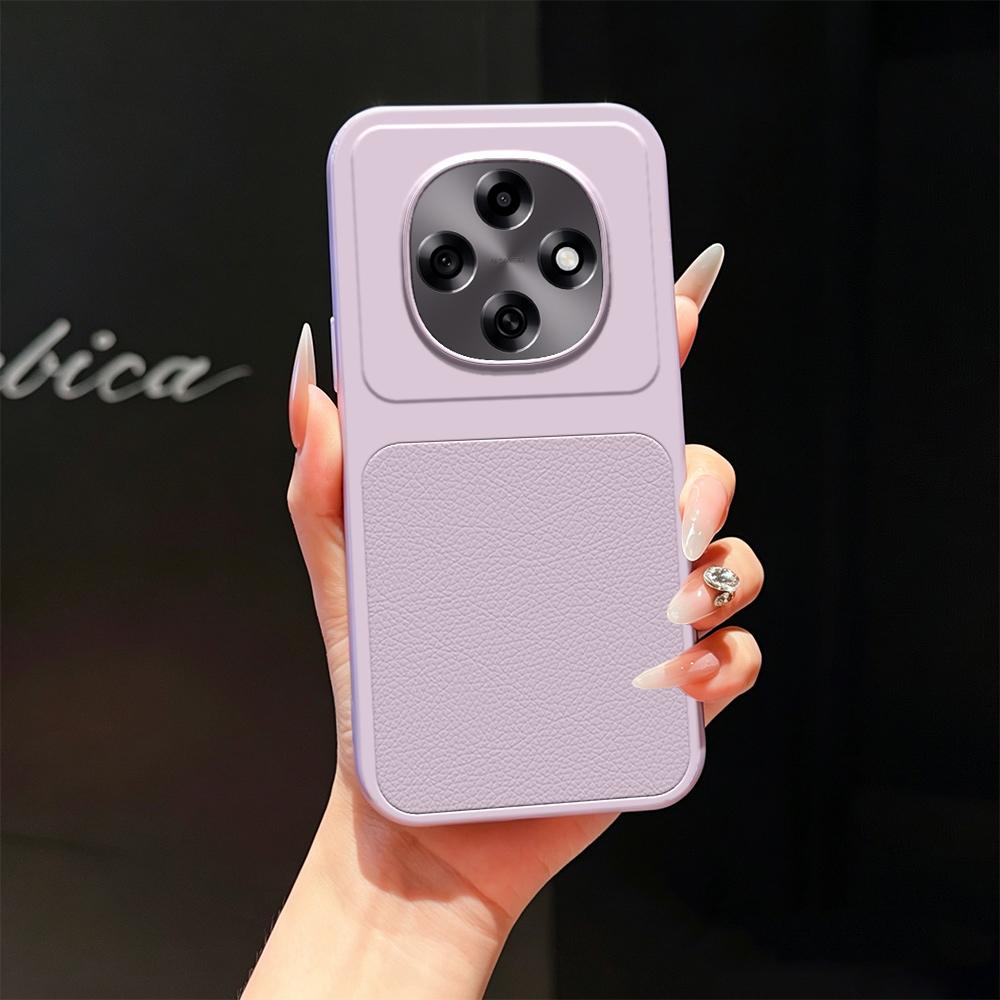 For OPPO A6 Pro 5G / 4G Lambskin Series Skin Feel Shockproof Phone Case(Purple)