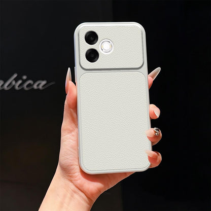 For OPPO A6s Pro 4G Lambskin Series Skin Feel Shockproof Phone Case(Silver)
