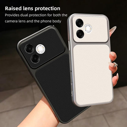 For OPPO A6s Pro 4G Lambskin Series Skin Feel Shockproof Phone Case(Silver)