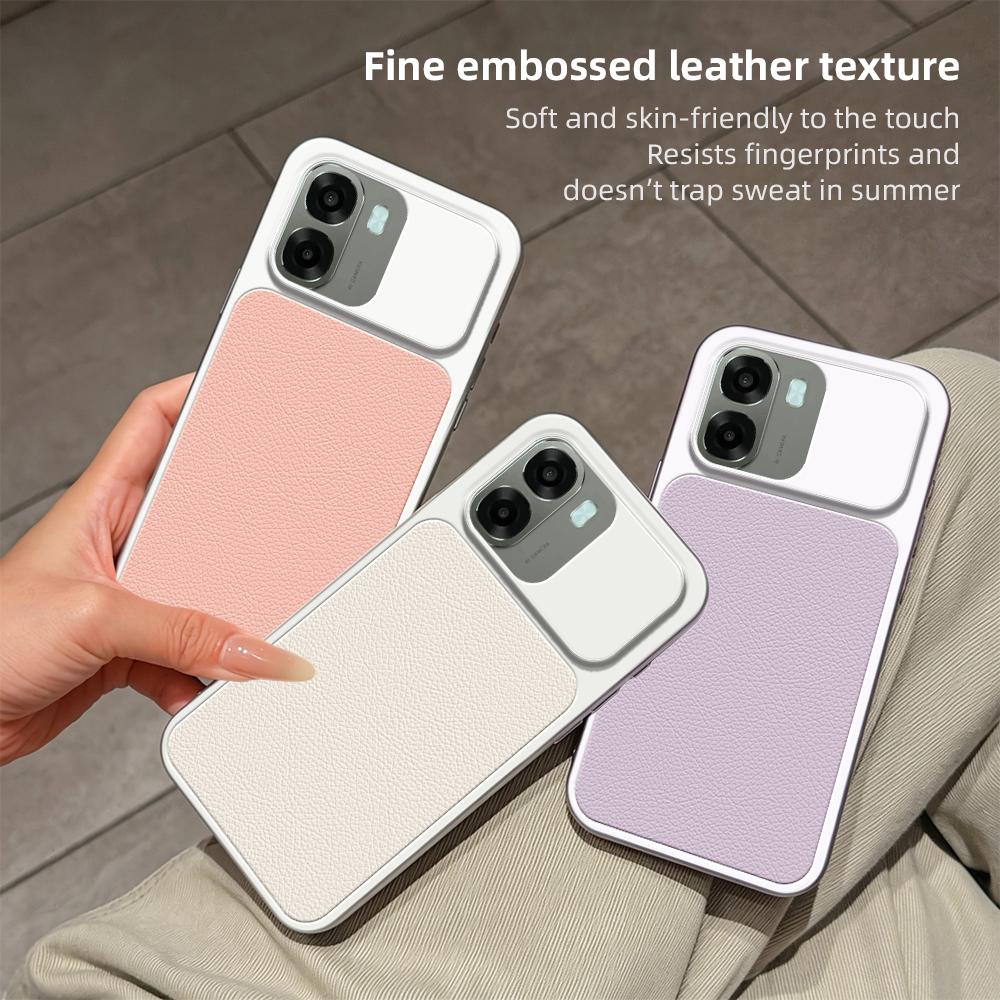 For OPPO A6x 5G / 4G Lambskin Series Skin Feel Shockproof Phone Case(Orange)