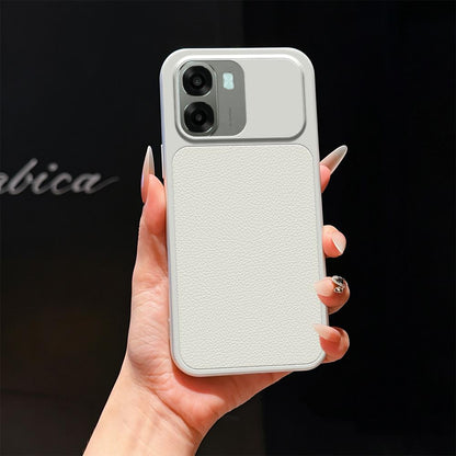 For OPPO A6x 5G / 4G Lambskin Series Skin Feel Shockproof Phone Case(Silver)