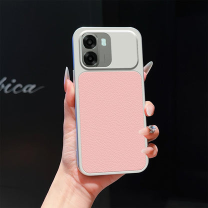For OPPO A6x 5G / 4G Lambskin Series Skin Feel Shockproof Phone Case(Pink)