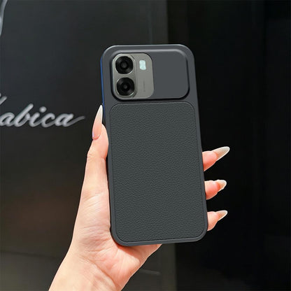 For OPPO A6x 5G / 4G Lambskin Series Skin Feel Shockproof Phone Case(Black)
