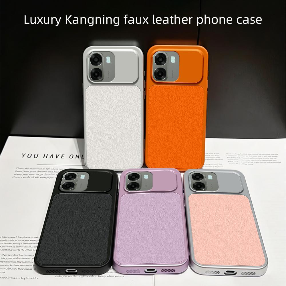 For OPPO A6x 5G / 4G Lambskin Series Skin Feel Shockproof Phone Case(Black)