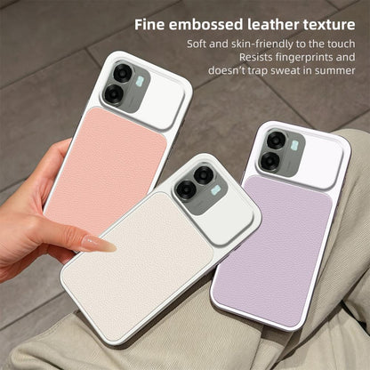 For OPPO A6x 5G / 4G Lambskin Series Skin Feel Shockproof Phone Case(Black)