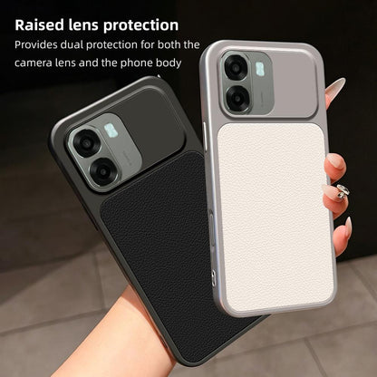 For OPPO A6x 5G / 4G Lambskin Series Skin Feel Shockproof Phone Case(Black)