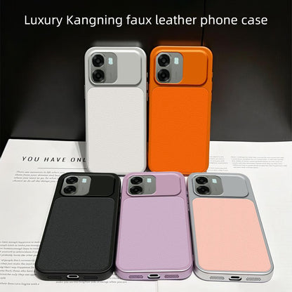 For OPPO A6x 5G / 4G Lambskin Series Skin Feel Shockproof Phone Case(Purple)