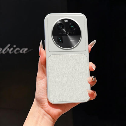 For OPPO Find X6 Lambskin Series Skin Feel Shockproof Phone Case(Silver)