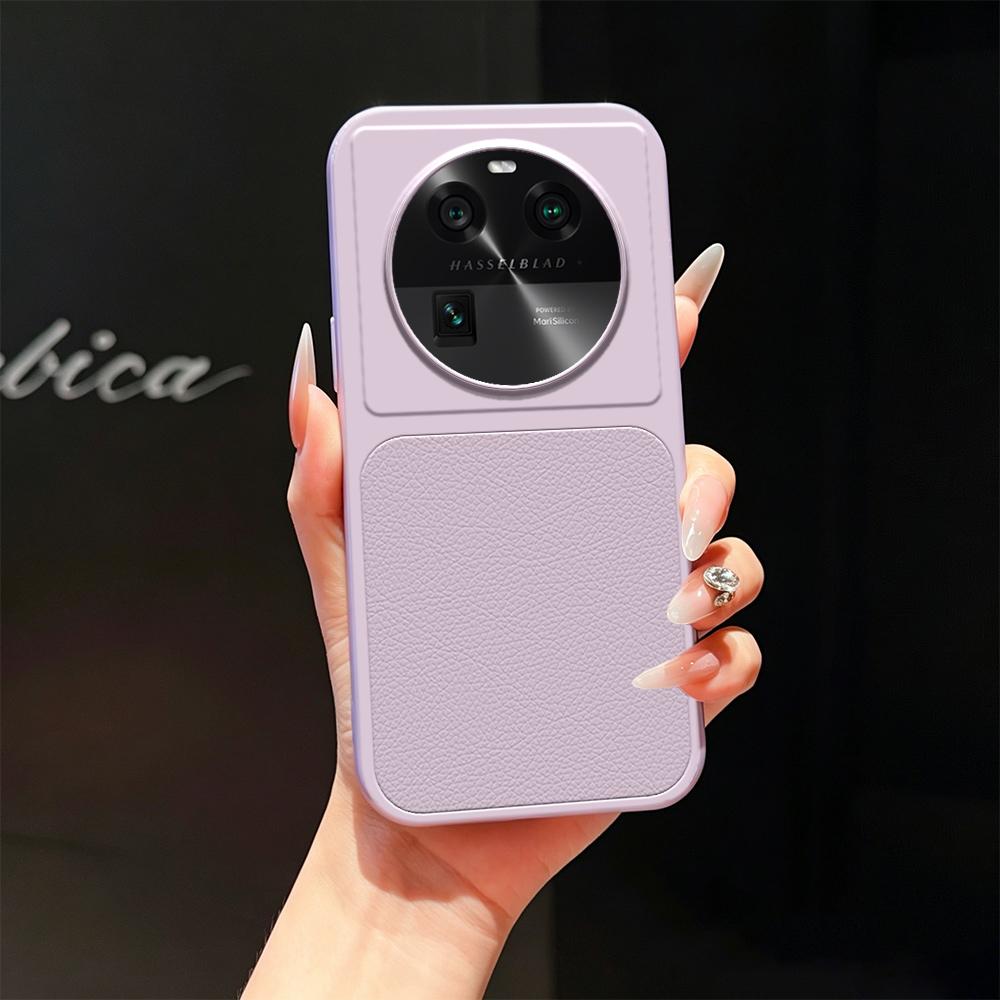 For OPPO Find X6 Lambskin Series Skin Feel Shockproof Phone Case(Purple)