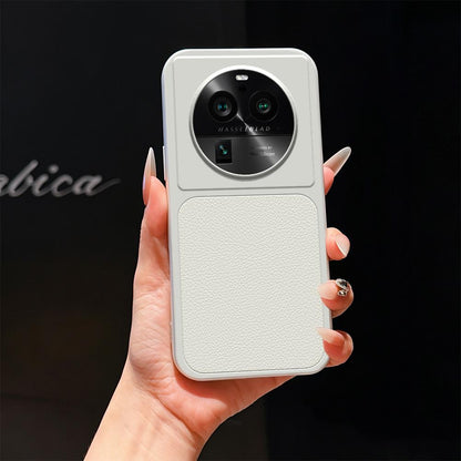 For OPPO Find X6 Pro Lambskin Series Skin Feel Shockproof Phone Case(Silver)