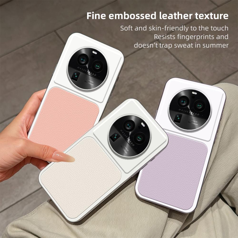 For OPPO Find X6 Pro Lambskin Series Skin Feel Shockproof Phone Case(Pink)