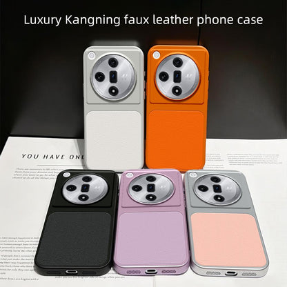 For OPPO Find X7 Lambskin Series Skin Feel Shockproof Phone Case(Silver)