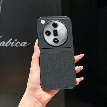For OPPO Find X7 Lambskin Series Skin Feel Shockproof Phone Case(Black)