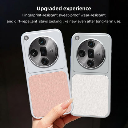 For OPPO Find X7 Ultra Lambskin Series Skin Feel Shockproof Phone Case(Pink)