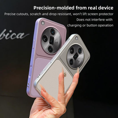 For OPPO Find X7 Ultra Lambskin Series Skin Feel Shockproof Phone Case(Pink)