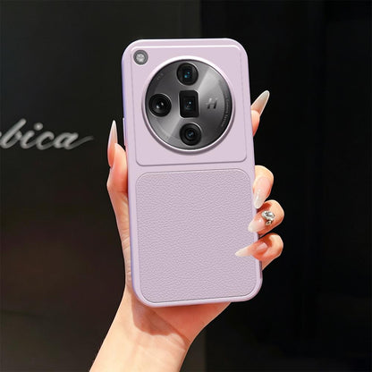 For OPPO Find X7 Ultra Lambskin Series Skin Feel Shockproof Phone Case(Purple)