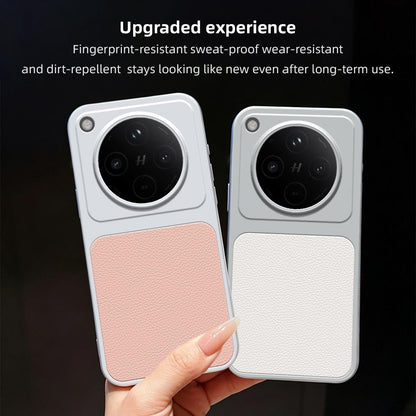 For OPPO Find X8 Lambskin Series Skin Feel Shockproof Phone Case(Silver)