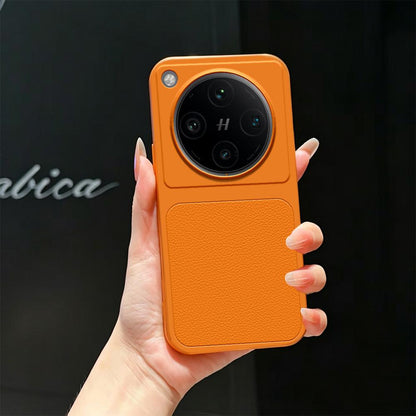 For OPPO Find X8 Pro Lambskin Series Skin Feel Shockproof Phone Case(Orange)