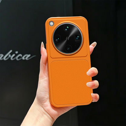 For OPPO Find X8 Ultra Lambskin Series Skin Feel Shockproof Phone Case(Orange)