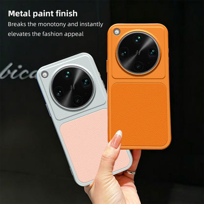 For OPPO Find X8 Ultra Lambskin Series Skin Feel Shockproof Phone Case(Orange)