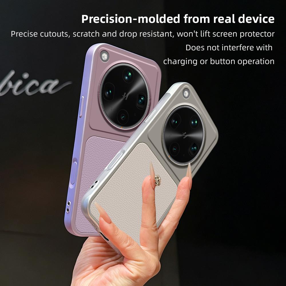 For OPPO Find X8 Ultra Lambskin Series Skin Feel Shockproof Phone Case(Orange)