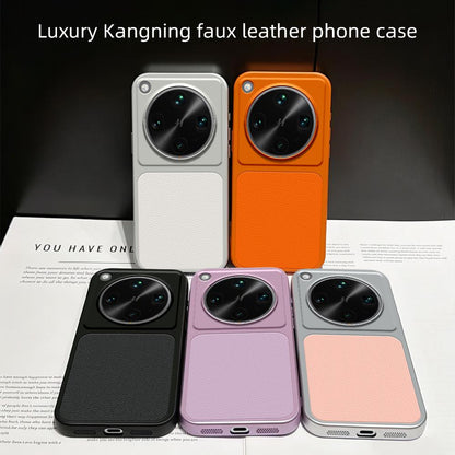 For OPPO Find X8 Ultra Lambskin Series Skin Feel Shockproof Phone Case(Silver)