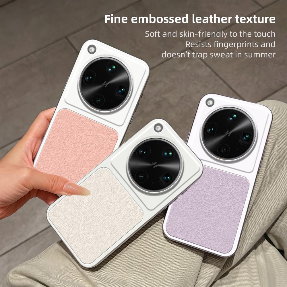 For OPPO Find X8 Ultra Lambskin Series Skin Feel Shockproof Phone Case(Silver)