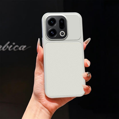 For OPPO Find X9 Lambskin Series Skin Feel Shockproof Phone Case(Silver)