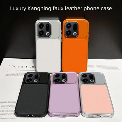 For OPPO Find X9 Lambskin Series Skin Feel Shockproof Phone Case(Silver)