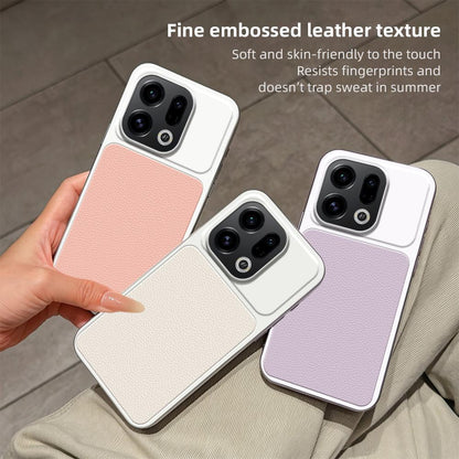 For OPPO Find X9 Lambskin Series Skin Feel Shockproof Phone Case(Silver)