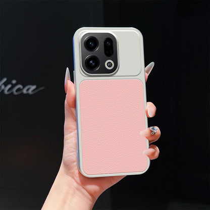 For OPPO Find X9 Lambskin Series Skin Feel Shockproof Phone Case(Pink)