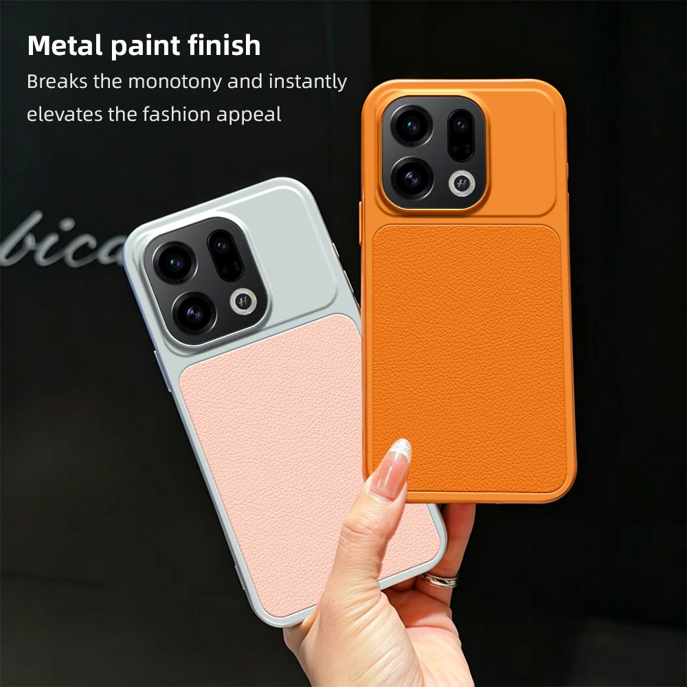 For OPPO Find X9 Lambskin Series Skin Feel Shockproof Phone Case(Pink)