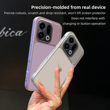 For OPPO Find X9 Lambskin Series Skin Feel Shockproof Phone Case(Pink)