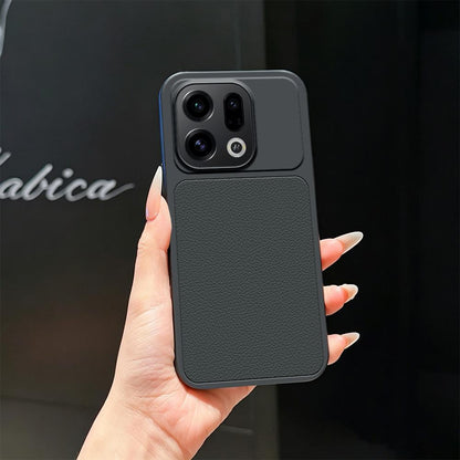 For OPPO Find X9 Lambskin Series Skin Feel Shockproof Phone Case(Black)