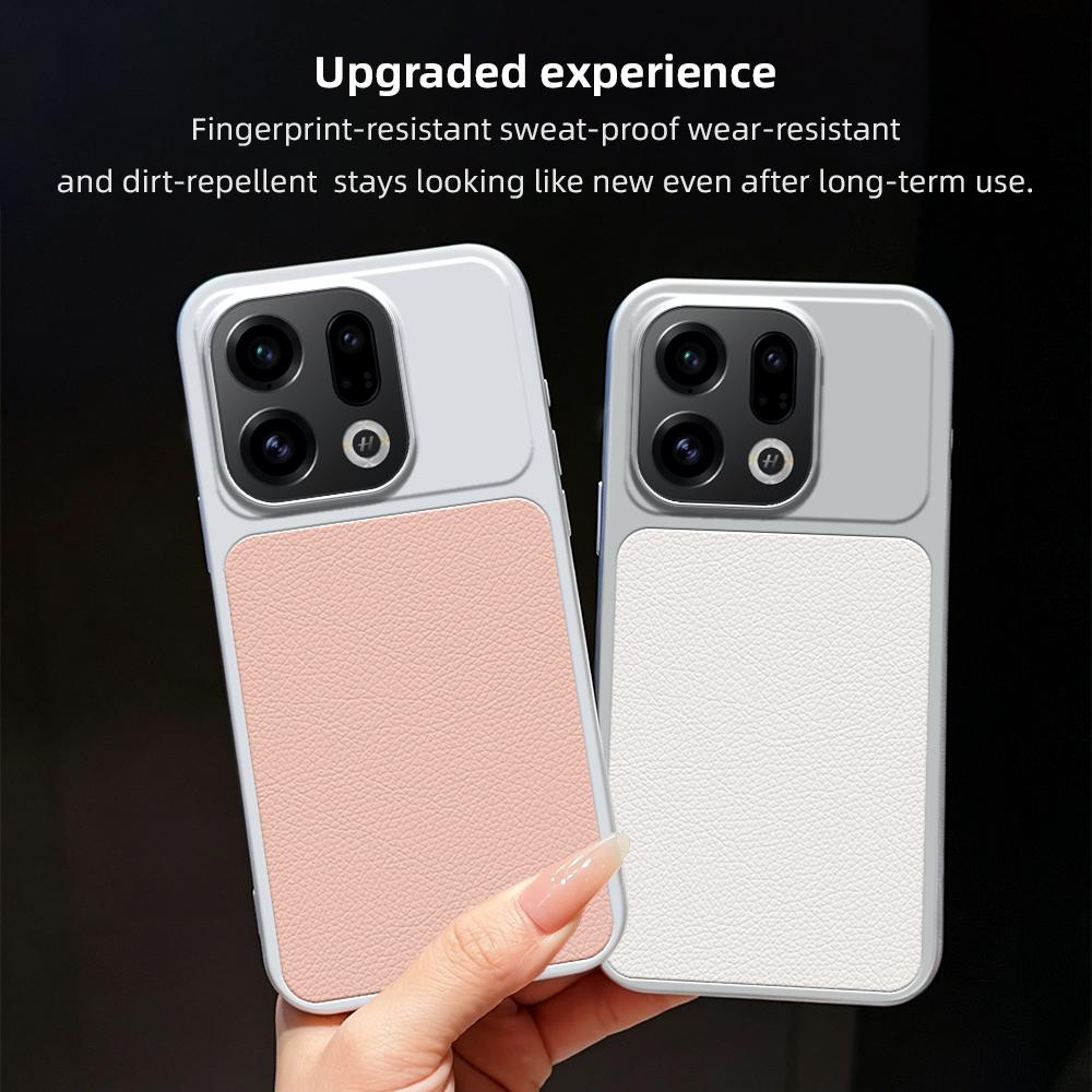 For OPPO Find X9 Lambskin Series Skin Feel Shockproof Phone Case(Purple)