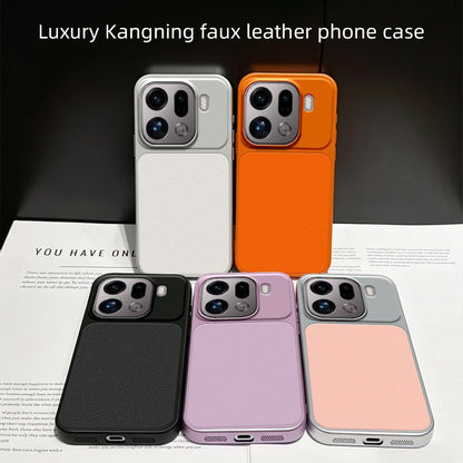 For OPPO Find X9 Pro Lambskin Series Skin Feel Shockproof Phone Case(Pink)