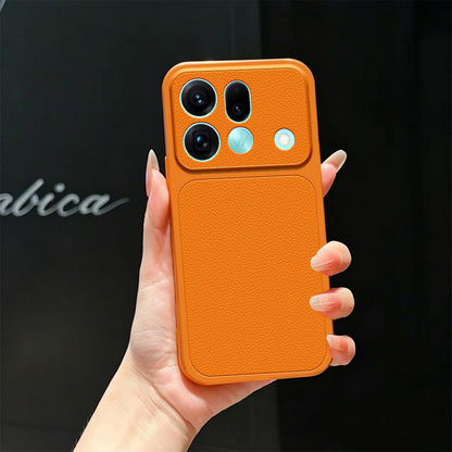 For OPPO Find X9s Pro 5G Lambskin Series Skin Feel Shockproof Phone Case(Orange)