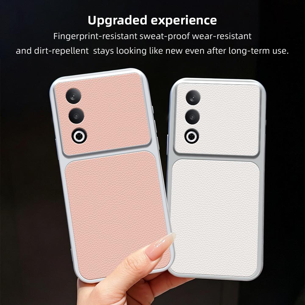 For OPPO K12 Lambskin Series Skin Feel Shockproof Phone Case(Orange)