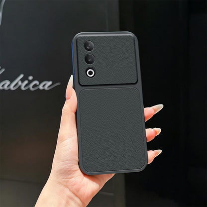 For OPPO K12 Lambskin Series Skin Feel Shockproof Phone Case(Black)