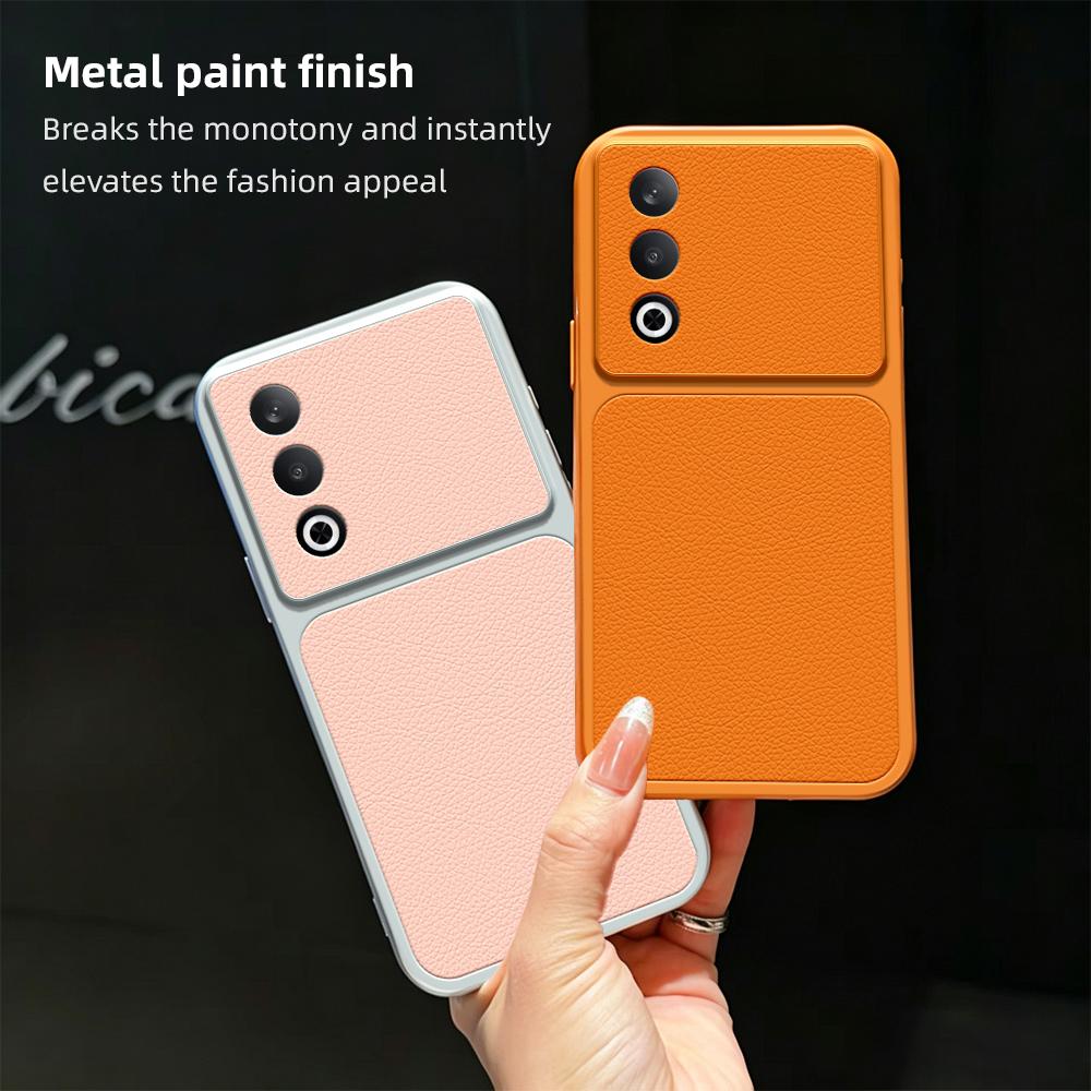 For OPPO K12 Lambskin Series Skin Feel Shockproof Phone Case(Purple)