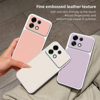 For OPPO K13 Turbo 5G Lambskin Series Skin Feel Shockproof Phone Case(Silver)