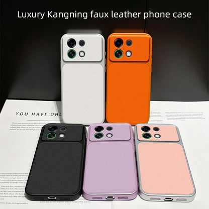 For OPPO K13 Turbo 5G Lambskin Series Skin Feel Shockproof Phone Case(Pink)