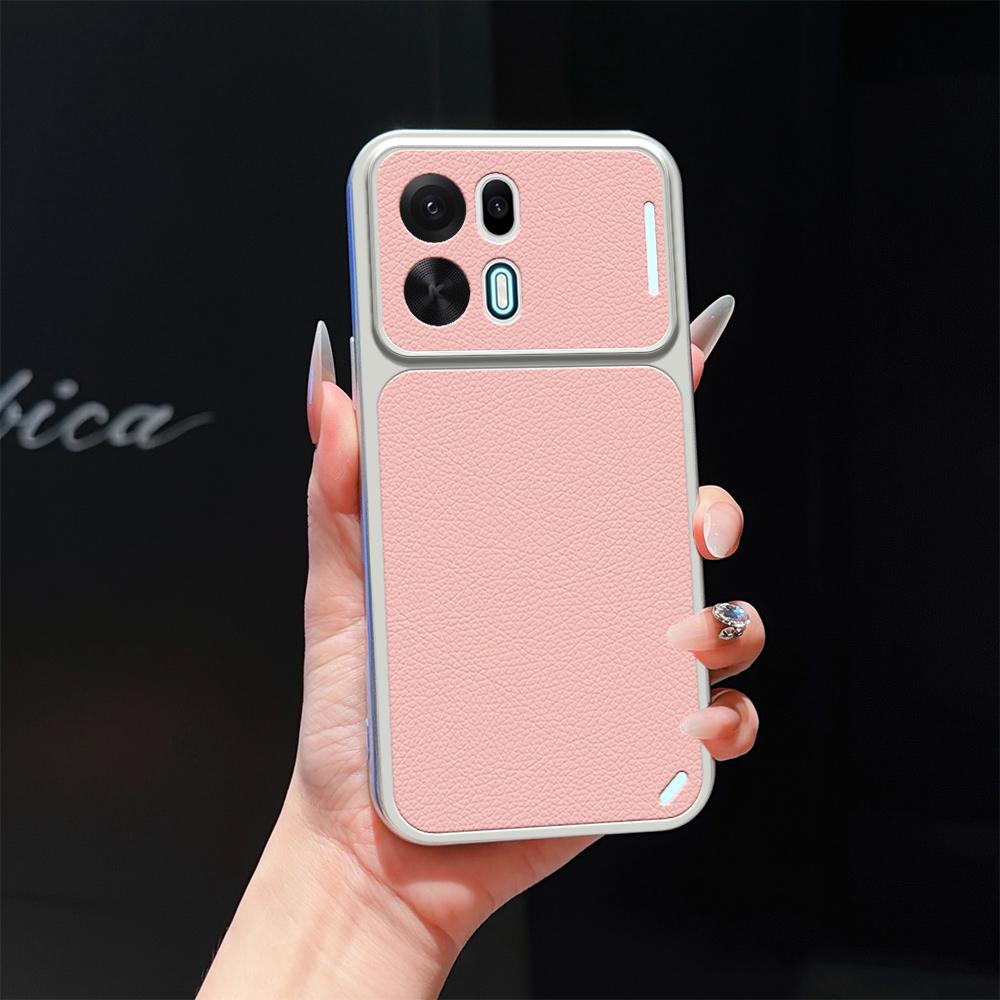 For OPPO K15 Pro 5G Lambskin Series Skin Feel Shockproof Phone Case(Pink)