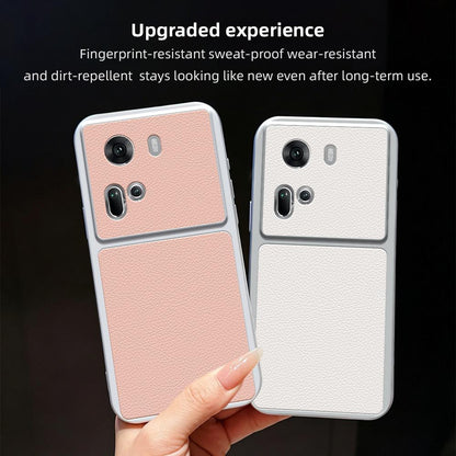 For OPPO Reno11 5G Global Lambskin Series Skin Feel Shockproof Phone Case(Pink)