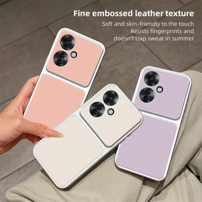 For OPPO Reno11 F Lambskin Series Skin Feel Shockproof Phone Case(Orange)