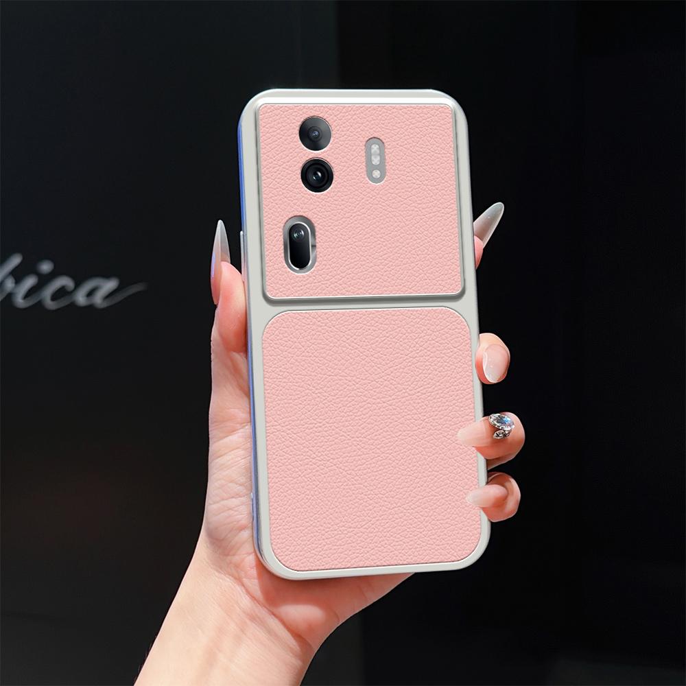 For OPPO Reno11 Pro 5G Global Lambskin Series Skin Feel Shockproof Phone Case(Pink)