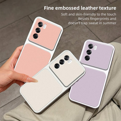 For OPPO Reno12 Global Lambskin Series Skin Feel Shockproof Phone Case(Pink)