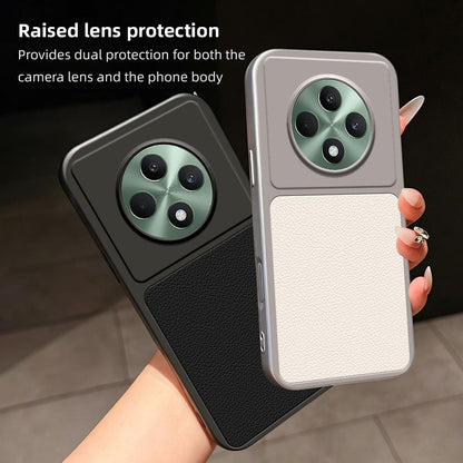 For OPPO Reno12 F 5G / 4G Lambskin Series Skin Feel Shockproof Phone Case(Black)