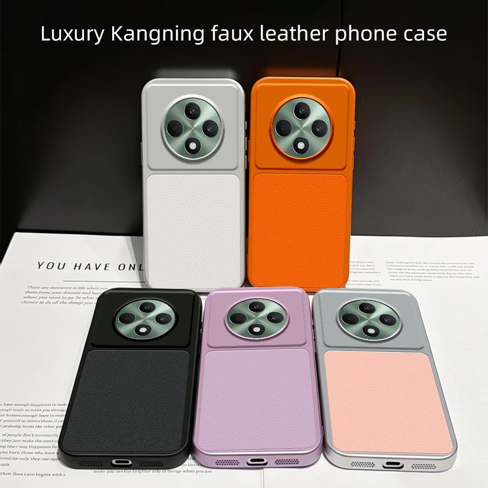 For OPPO Reno12 F 5G / 4G Lambskin Series Skin Feel Shockproof Phone Case(Purple)